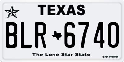 TX license plate BLR6740