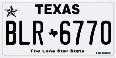 TX license plate BLR6770