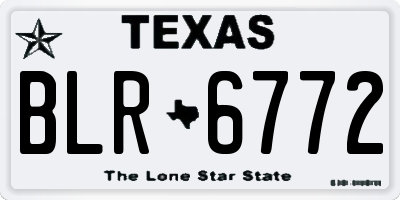 TX license plate BLR6772