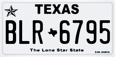 TX license plate BLR6795