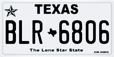 TX license plate BLR6806