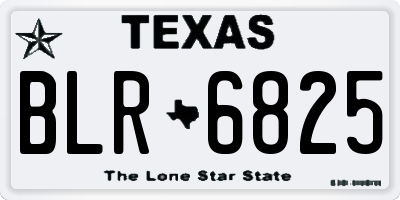 TX license plate BLR6825