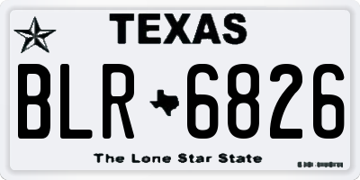 TX license plate BLR6826