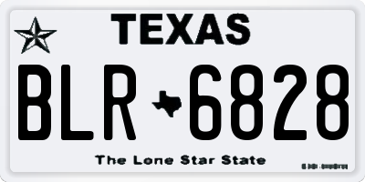 TX license plate BLR6828
