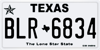 TX license plate BLR6834