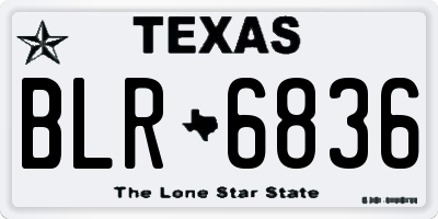 TX license plate BLR6836
