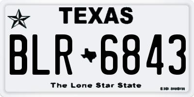 TX license plate BLR6843