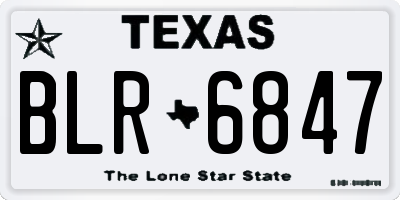 TX license plate BLR6847