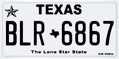 TX license plate BLR6867