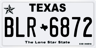 TX license plate BLR6872