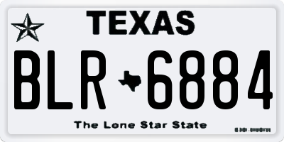 TX license plate BLR6884