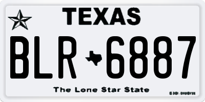 TX license plate BLR6887