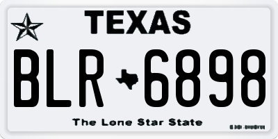 TX license plate BLR6898