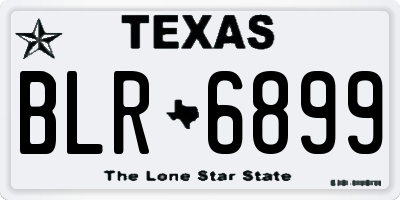 TX license plate BLR6899
