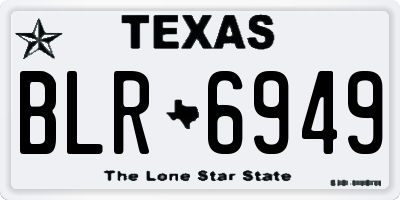 TX license plate BLR6949