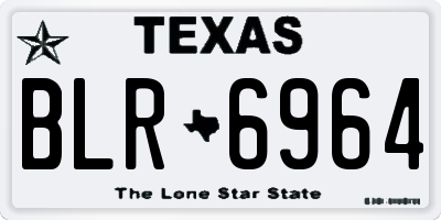 TX license plate BLR6964