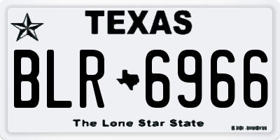 TX license plate BLR6966