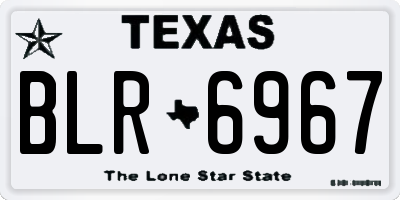 TX license plate BLR6967