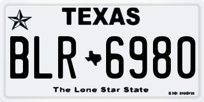 TX license plate BLR6980