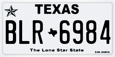 TX license plate BLR6984