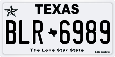 TX license plate BLR6989