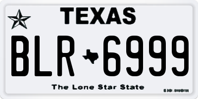 TX license plate BLR6999