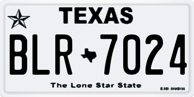 TX license plate BLR7024
