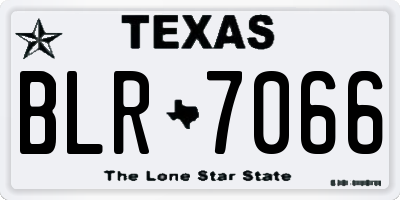 TX license plate BLR7066