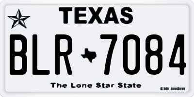 TX license plate BLR7084
