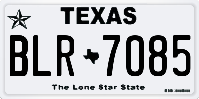 TX license plate BLR7085