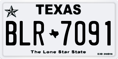 TX license plate BLR7091