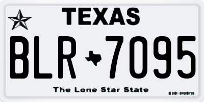 TX license plate BLR7095