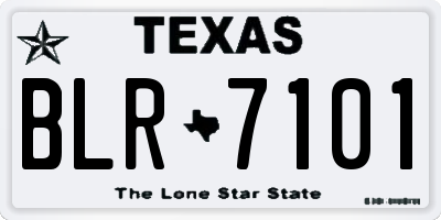 TX license plate BLR7101