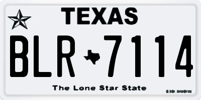 TX license plate BLR7114