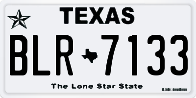 TX license plate BLR7133