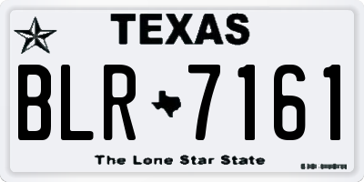 TX license plate BLR7161
