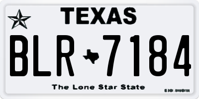 TX license plate BLR7184