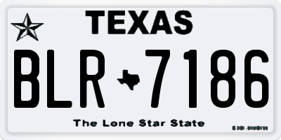 TX license plate BLR7186