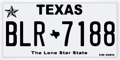 TX license plate BLR7188