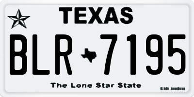 TX license plate BLR7195