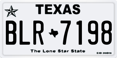 TX license plate BLR7198