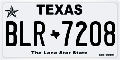 TX license plate BLR7208