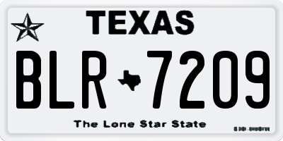 TX license plate BLR7209
