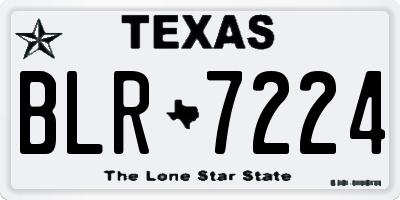 TX license plate BLR7224