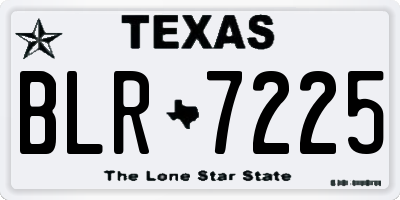 TX license plate BLR7225