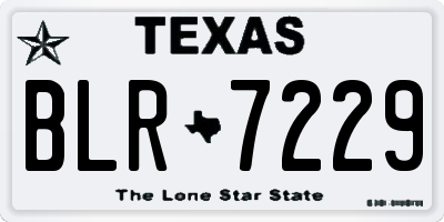 TX license plate BLR7229
