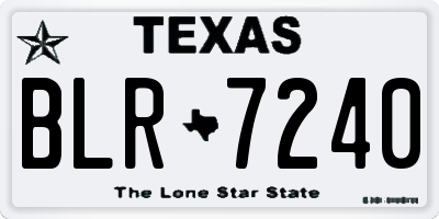 TX license plate BLR7240