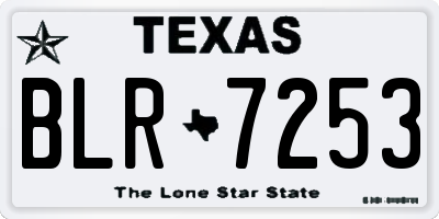 TX license plate BLR7253