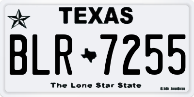 TX license plate BLR7255