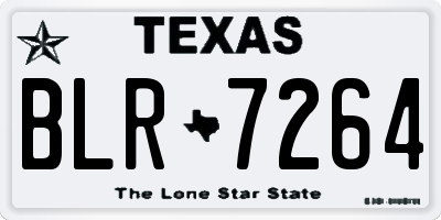 TX license plate BLR7264